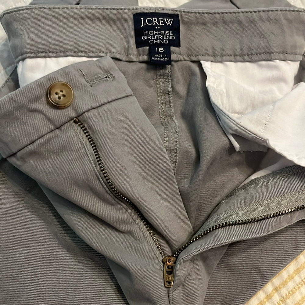 J Crew High Rise Girlfriend Chino